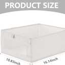 6 Pack linen storage box, with transparent window - foldable clothing storage box, suitable for organizing wardrobes, toys, books | home storage container (6)