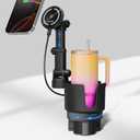 OHLPRO for MagSafe Car Charger Cup Holder Mount, 15W Fast Wireless Magnetic Charging Phone Holder for iPhone 16 15 14 13 12 Series, Adjustable Car Mount with Large Cup Base, One-Hand Operation