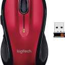 Logitech M510 Wireless Computer Mouse  Comfortable Shape with USB Unifying Receiver, with Back/Forward Buttons and Side-to-Side Scrolling - Red
