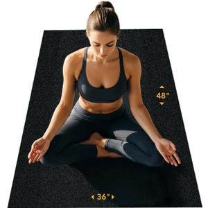 Rubber King Multi-Purpose Exercise Mat - 100% Recycled Thick Rubber Mat for Home Gym Flooring, Non-Slip, Low-Odor Durable Workout Mat for Indoor/Outdoor, Shoe-Friendly