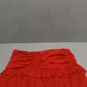 Women's Ruffle Ruched Skirts Tiered Layer Elastic Streetwear Mini Skirt Y2K Coquette Low Waist Flared Short Skirts Red Large