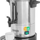 NUPANT Commercial Coffee Urn 30 Cup/4.5L Coffee Dispenser with Upgraded Percolator, 304 Stainless Steel Hot Water Urn Beverage Dispenser with Warm Mode,Drip Tray,Large Coffee Maker for Party Catering