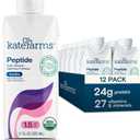 KATE FARMS Organic Adult Peptide 1.5 Formula, Vanilla, Sole-Source, Hydrolyzed Plant-Based Nutrition for Oral or Tube Feeding, 11 Fl oz (12 Pack) (EXP 01/08/27)