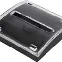 1 Pcs Pop Up Note DispenserSticky Note Holder 3 x 3 InchClear Top and Black Base Sticky Notes Dispenser for School Office Home Store Classroom Desk Supplies (1)