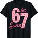 67 Meme six Seven T-Shirt (Black)