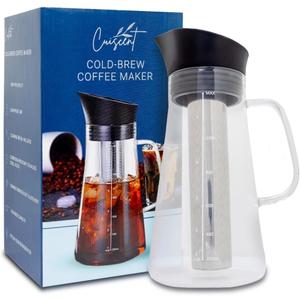 Cold-Brew Coffee Maker, 1350ml capacity,Stainless Steel 304 filter, includes cleaning brush