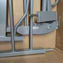 Regalo Safety 29-49" Easy Step Extra Wide Baby Gate for Doorways & Bottom of Stairs, Pressure Mounted Safety Gate with Door for Babies, Toddlers & Pets, Platinum