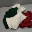 XIMISHOP 6PACK Christmas Stockings,18Inches Large Cable Knitted Stocking Personalized Xmas Hanging Stocking Decorations with Name Tags for Holiday Christmas Party Family Decor (Red White Green)