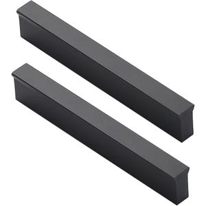 2 Pack Black Handle Pull Kitchen Cabinet Handle Aluminum Alloy Cupboard Handle Wardrobe Handle Pull Kitchen Drawer Handle Long Furniture Pulls CabinetHandle (Hole Distance: 320mm)