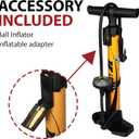 BV Bicycle Pump Durable Bike Floor Pump 17/24 inch Smart Valve Head, 160 psi, Automatically Reversible Presta and Schrader