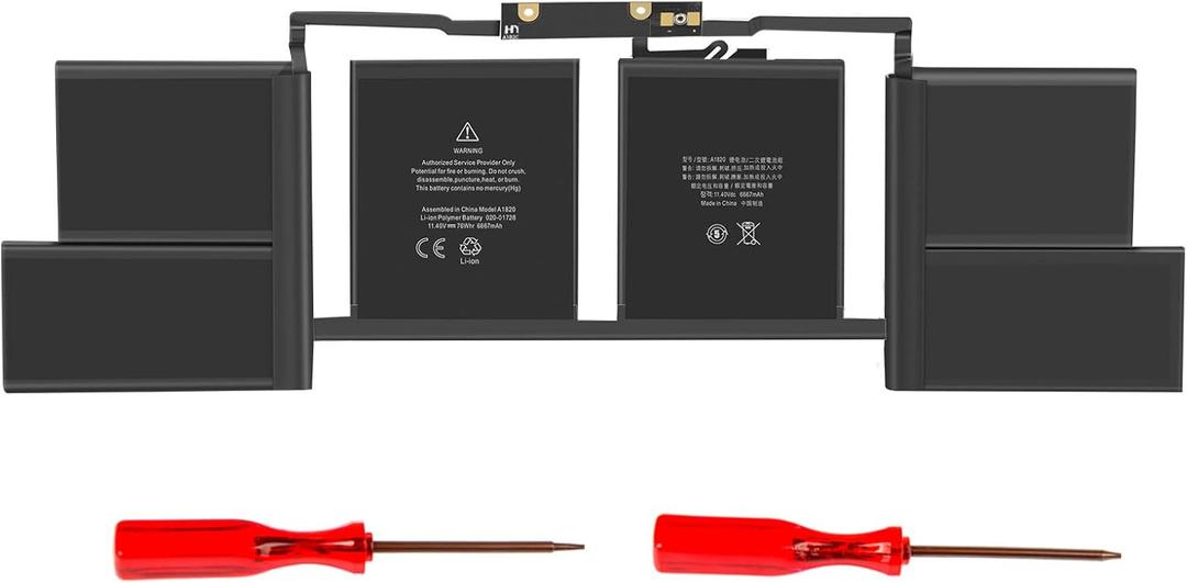 TREE.NB A1820 Battery Replacement, A1707 Laptop Battery for MacBook Pro 15 A1707 Late 2016 / Mid 2017 EMC 3072 EMC 3162 MLH32CH/A MLH42CH/A MLW72CH/A MLW82CH/A MPTR2LL/A MPTT2LL/A 11.4V 76Wh