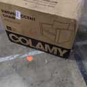 COLAMY Swivel Accent Chair, 34in Living Room Chair Upholstered Armchair with Back Pillow Modern Comfy Sofa Chair for Bedroom/Corner/Reading, Blue