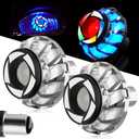 1.9inch Motorcycle Tail Light with Turn Signals BAY15D 1157 LED Bulbs with RGB Ange Eye.(2-Pack).