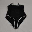 AI'MAGE Womens One Piece Swimsuit Ribbed High Cut Bathing Suit Color Block Sport Swimwear with Adjustable Strap,M