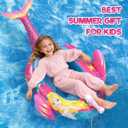 Kids Pool Floats with Water Gun, Mermaid Toddler Inflatable Pool Toys for Kids Age 3-8 Years Old, Summer Outdoor Water, Beach, Swimming Pool Toys Gift for Girls, Pink Mermaid