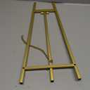 16.5" Metal Easel Stand for Sign Elegant Table Top Easel for Display, Heavy Duty Tabletop Picture Easel Stand for Wedding Sign, Picture Frame, and Art (Gold)