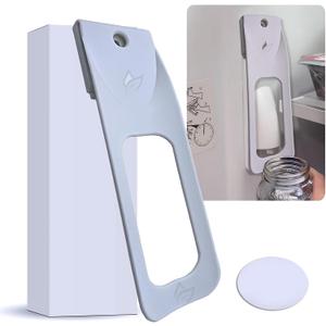 2025 New Water Dispenser Lever for Fridge, Hands Free Refrigerators Button Pusher Attachment Inside Interior One Hand Adapter Dispenser Lever Clip On Internal Water Button Cover With Pad, Gray