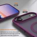 Magnetic for iPhone 17 Air Phone Case, [Compatible with MagSafe], Screen Protector X1, [Military Grade Drop Protection],Matte Finish,Slim,Shockproof,Protective (Deep Purple, iPhone 17 AIR)