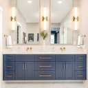 AIJIASI Bathroom Vanity Light Fixtures Over Mirror - 22.8 Inch Gold Bathroom Light Fixtures with Acrylic Shade 18W Dimmable 5CCT LED Vanity Light Modern Bathroom Sconces