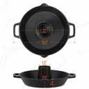 Onlyfire Universal Cast Iron Chicken Roaster, Pre-Seasoned Poultry Roaster Beer Can Turkey Holder with Roasting Pan for Most Grills and Oven