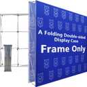 Portable Collapsible Pop Up Trade Show Display Backdrop Stand, A Folding Tension Fabric Holder For Tradeshow Booth Exhibition Wedding Conference Party Event 7.5x7.5FT(Frame Only)