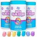 Tub Works® Bath Color Fizzies®, 150 Count, 2 Pack | Nontoxic & Fragrance-Free | Color Bath Drops Create Fun Bath Colors | Bath Color Tablets in 7 Colors for Variety | Bath Bombs for Kids Bath