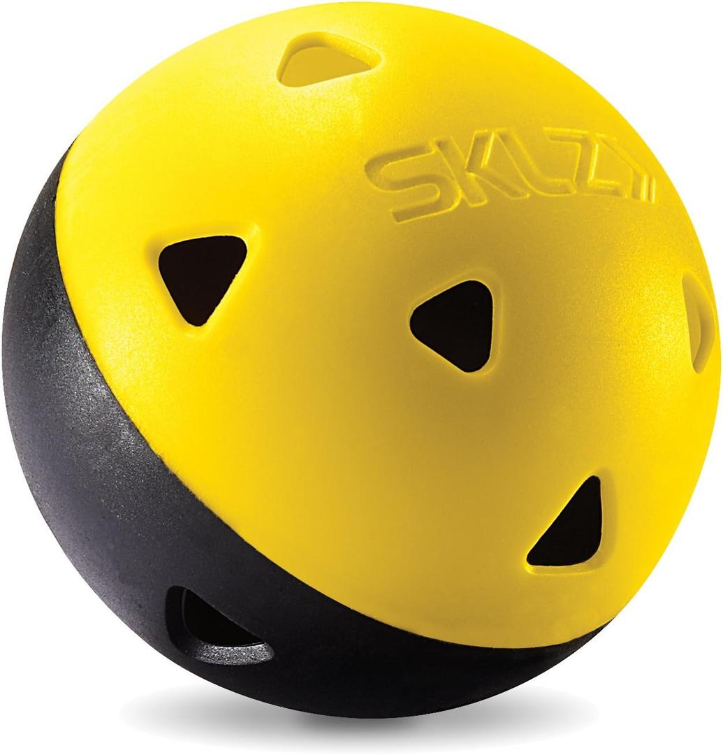 SKLZ Limited-Flight Practice Impact Golf Balls, 12 Pack,Yellow