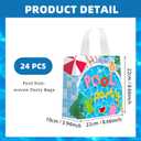 KERINGO 24 PCS Pool Party Non Woven Favor Bags with Handles Swimming Themed Waterproof Goodie Bags for Pool Swimming Summer Party Birthday Baby Shower Supplies