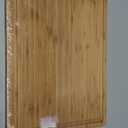 Bamboo Cutting Board for kitchen. 1'' Extra Thick Wood Chopping Board with deep Juice Groove and inner handle. Charcuterie & Butcher block- (16"x11"x1")