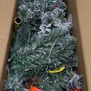 3FT Pre-lit Artificial Small Mini Christmas Tree with Warm White Multi-Color LED Lights, Remote Control and Timer, Perfect for Xmas Tabletop Decorations, Home, Kitchen, Dining Table top Snow