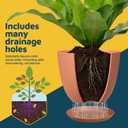 Terracotta Plant Pots with Drainage Holes & Saucers 5 Pack, Indoor & Outdoor Stackable Space-Saving Planters for Houseplants & Flowers, (7", 6.7", 6", 5.3", and 4.8" Inches), Durable & Weatherproof