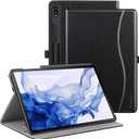 ZtotopCases for Galaxy Tab S7 FE 5G/S8 Plus/S7 Plus 12.4" Tablet Case, Premium PU Leather Folding Stand Cover with Pen Holder & Multi-Viewing Angles for Samsung Tab S7 FE 2021/S8+ 2022/S7+ 2020, Black
