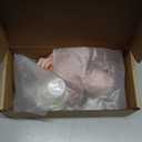 Fnize Pink Corsage and Boutonniere Set for Bride Groom Bridesmaids Groomsmen Wedding Homecoming Flowers Prom Suit Accessories, Rose Boutonniere and Wrist Corsage Flower