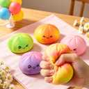 Dumplings Squishy Stress Balls Fidget Sensory Toy Mystery Dumplings Squishy Soft Squeeze Decompression Dough for Adults (Gradation Purple)
