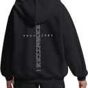 Lubpow Christian Hoodies for Kids Boys Religious Jesus Hoodie Faith Cross Sweatshirts Vintage Bible Verse Graphic Pullovers(Black,150)
