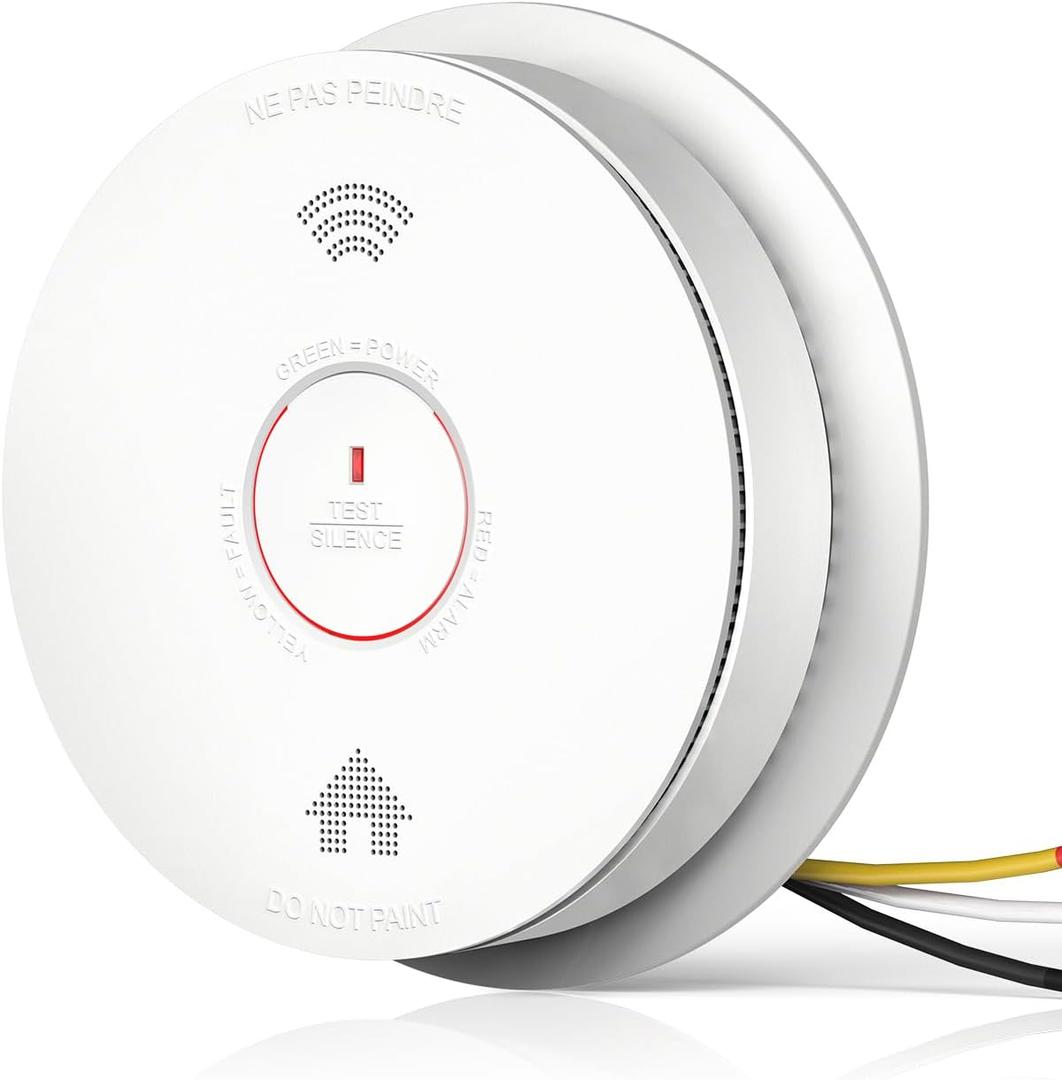SITERWELL Smoke Alarm and Carbon Monoxide Detector, Smoke and Carbon Monoxide Detector with Voice Speaker, LED Light, Pack of 