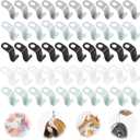 100 Pack Closet Organizer Hooks for Clothes Storage, Space-Saving Connector Clips for Plastic Hangers, Multi-Purpose Closet Accessories for Wardrobe Organization