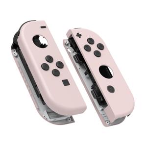 eXtremeRate DIY Replacement Shell Buttons for Nintendo Switch & Switch OLED, Cherry Blossoms Pink Housing Case with Full Set Button for Joycon Handheld Controller [Only the Shell, NOT the Joycon]