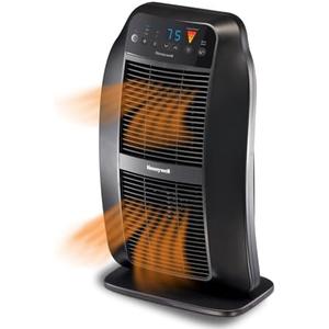 Honeywell HeatGenius Ceramic Heater, Black – Easy to Use Space Heater with Multi-Directional Heating, Digital Controls and Programmable Thermostat Black