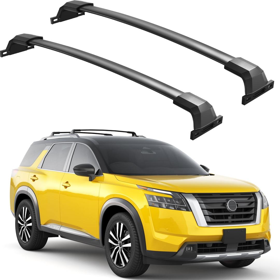 Roof Rack Cross Bars 300lbs Compatible with Nissan Pathfinder 2022 2023 2024 2025 2026 SV SL Platinum with Raised Side Rails,Heavy Duty All-Metal Aluminum Crossbar Luggage Racks Roof Rails