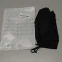 Large Satin Lined Scrub Cap for Women Long Hair Nurse Head Cap Surgical Bonnet 4 Buttons (Black)