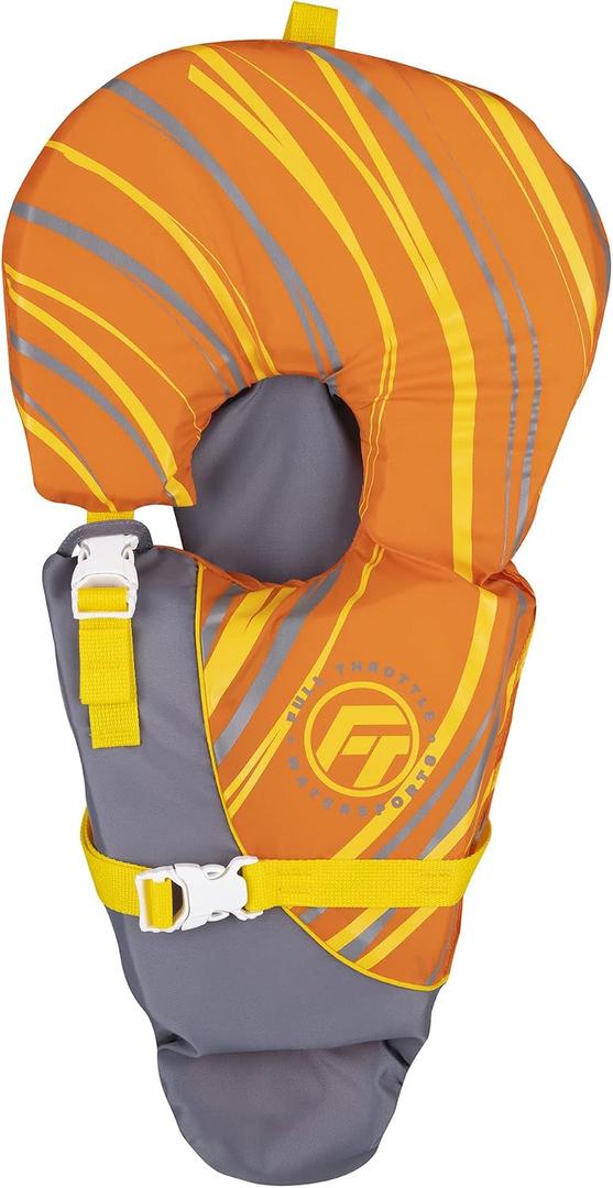 Full Throttle U.S. Coast Guard Approved Baby-Safe Life Jacket For Infants Less Than 30 Pounds For Pool, Beach, Or Boat