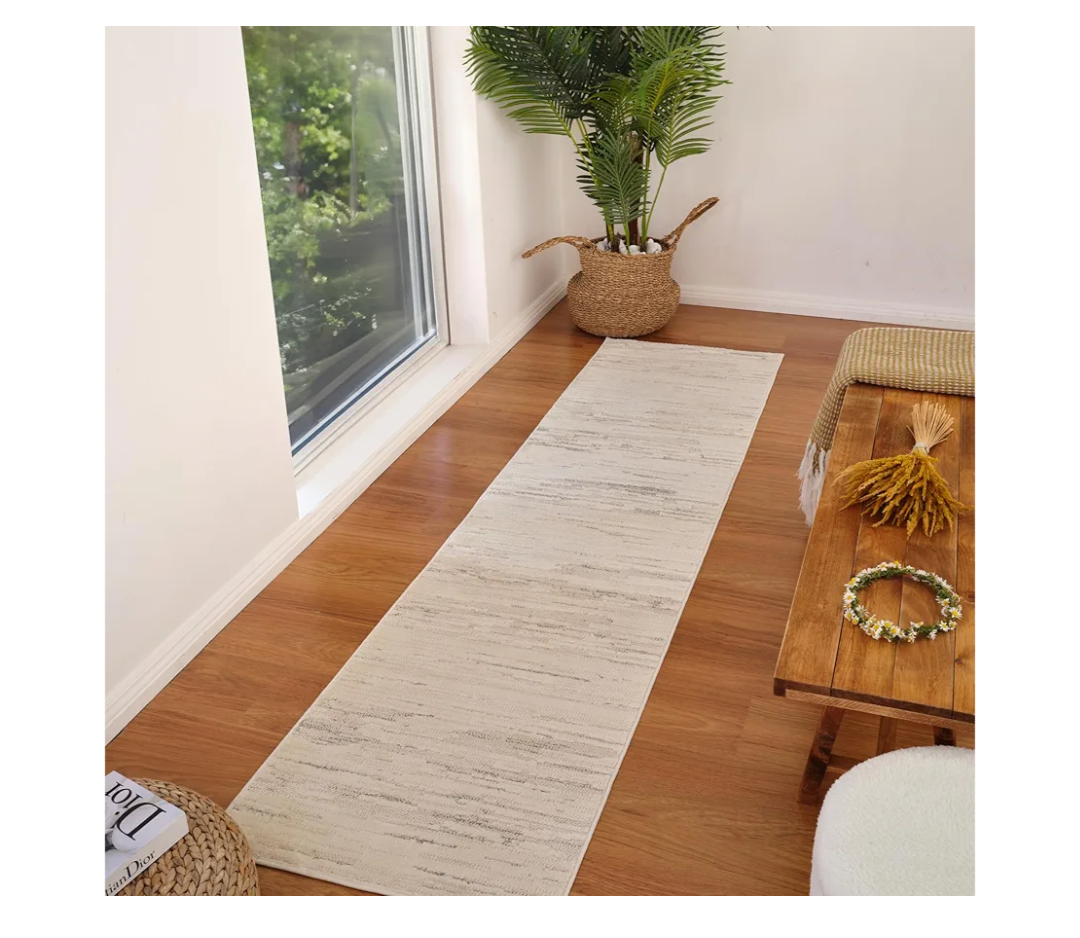 MAstra 2'x8' (Exact Size: 2'3" x 8') Modern Indoor Runner Rug, Beige Cream - Entryway, Hallway, Bathroom, and Kitchen
