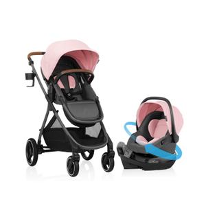 Evenflo Shyft Intuiti Travel System with Revolve180 LiteMax NXT Rotating Rear-Facing Lightweight Preemie and Infant Car Seat 3-30 lbs. (Amaranth Pink), Expires on 03/11/2035
