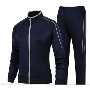 Women's 2 Pieces Athletic Tracksuit Full-Zip Workout Sweatsuit with Active Jackets and Pants, S