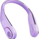 SWEETFULL Portable Neck Fan 360 Cooling Bladeless Personal Fan | No Hair Twisting - 4000mAh USB Rechargeable Wearable Fan for Travel, Birthday Gifts for Men, Women, Mom, and Dad (A9 Light Purple)