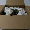 Silk Flower Wall Panels Backdrop 15 * 15inch- 12Pcs Wedding Wall DIY 3D Floral Panels Handmade Fake Flower Screen for Photo Photography Party Event Baby Shower Wall Background Dcor-White (White Style -12Pack)
