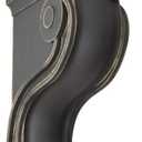 Ekena Millwork CORWD03X06X10TSBL Boston Traditional Scroll Vintage Decor Corbel 3 3/8"W x 6 1/2"D x 10 1/2"H Black