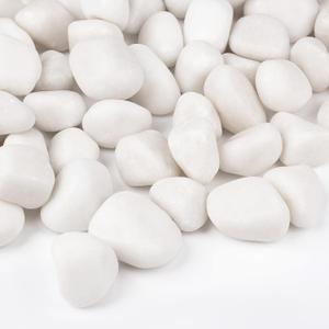 30 lbs White Rocks for Landscaping, 1-2 inch Decorative Rocks for Plants Indoor, Large Polished River Rocks for Garden, Outdoor Landscaping, Walkways, Yard, Plants Pots, Vases, Crafts