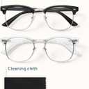 racico Blue Light Glasses for Men Computer - Gaming Blocking Anti Eyestrain, UV Clear Lens Nerd Costume Fake Eyeglasses